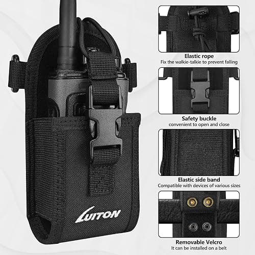 Radio Holster for Firefighter EMS EMT Bundle Set Includes Anti-Sway Strap for Radio Strap, Moveable Mic Holder,Radio Holder,Shoulder Strap Fits for Two-Way Ham Walkie Talkie Radio Scanner thumbnail 3