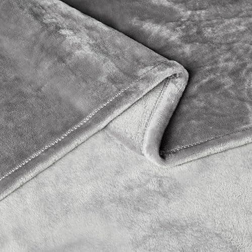 Amazon Basics Soft Fleece Throw Blanket, Lightweight Cozy Blanket for Couch & Sofa, 50 x 60 Inches, Gray thumbnail 5