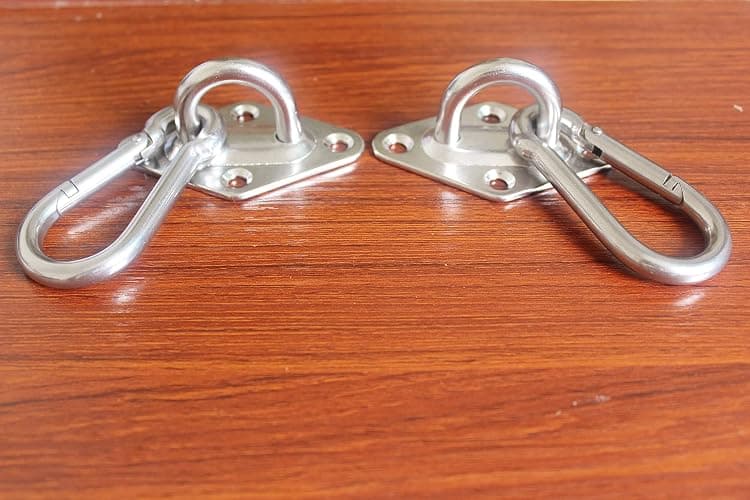 MHMYDZ 1000 lb Capacity Heavy Duty Hammock Hanging kit Ultra Durable Hooks Carabiners for Hammock Stand Hammocks Swing Chair,Multiple Indoor Outdoor Suspension Ceiling Hooks thumbnail 2
