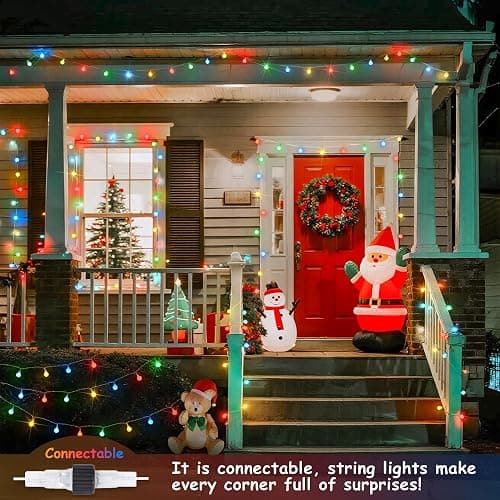 JMEXSUSS Globe String Lights Indoor, Color Changing Christmas Lights Plug in, Warm White & Multicolor String Light with Remote for Bedroom Room Tree Party Christmas Decor thumbnail 8