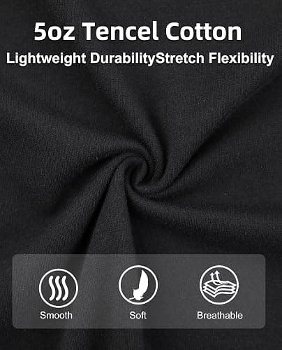 BOCOMAL Non FR - Men's Henley Work Shirts, Stretch-Cotton Relaxed Fit | 5.5oz Lightweight, EX-Soft, Breathable, Chest Pocket, Versatile Workwear - Ideal for Jobsite & Casual thumbnail 5