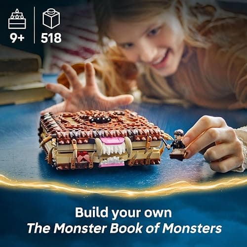 LEGO Harry Potter Chomping Monster Book of Monsters Kids Toy - Pretend Play Set for Boys and Girls, Ages 9+ - Collectible Neville Longbottom Minifigure- Gift Idea for Birthdays and Book Lovers - 76449 thumbnail 2