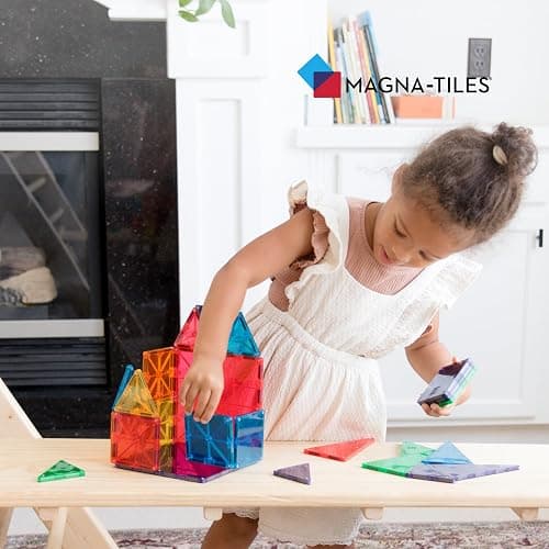 MAGNA-TILES Classic 32-Piece Magnetic Construction Set, The ORIGINAL Magnetic Building Brand thumbnail 2