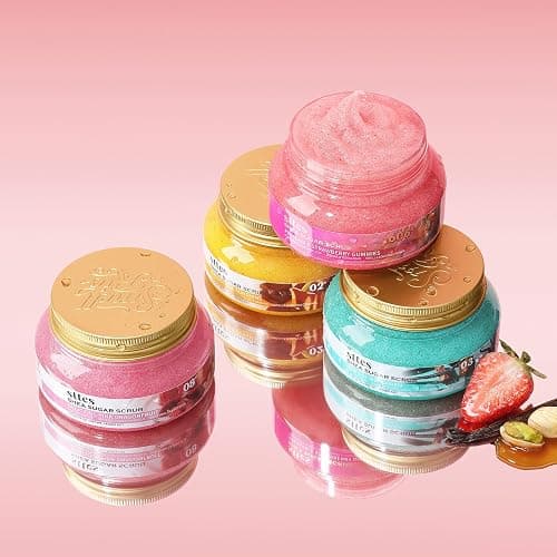Sttes Smell Rio Shea Sugar Body Scrub 606 (Pressable Strawberry Gummies) – Strawberry Candy Scent Shower Treatment 250g thumbnail 7
