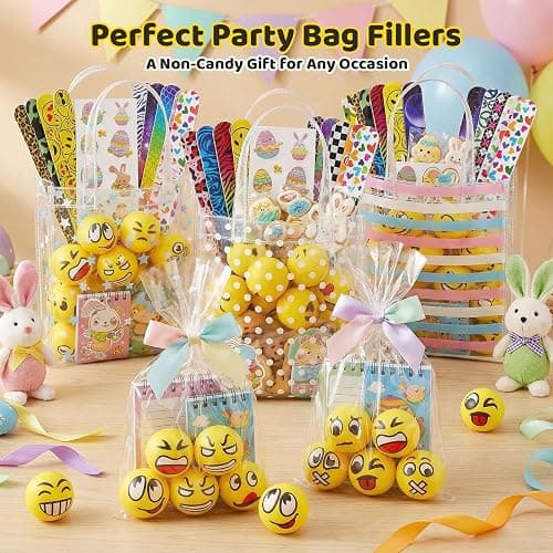 LovesTown 24 PCS Stress Balls Bulk for Party Favors, 2.5 Inch Funny Yellow Face Squeeze Toys Foam Face Squeeze Fidget Ball for Kids and Adult Stress Relief Gifts for Coworkers Classroom Prizes thumbnail 4