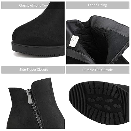 DREAM PAIRS Women's Ankle Boots Chunky Heel Platform Fall Heeled Short Booties Shoes thumbnail 3