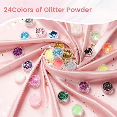 Nail Kit for Beginners with Everything: Professional Nail Acrylic Powder Liquid Set with Practice Hand Drill U V Light in Cosmetic Bag for Women Salon Home (Pink) thumbnail 5