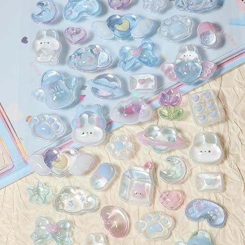 3D Cute Puffy Sticker Cartoon Rabbits Bears and Bread Themed Mini Stickers Funny Orange Small Bubble Decorative Decals for Scrapbook Journal Water Bottle Decorations thumbnail 5