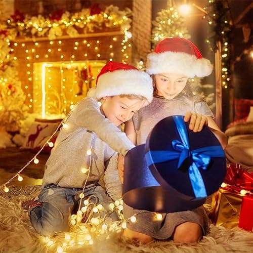 WERTIOO 33ft 100 LEDs Battery Operated String Lights Globe Fairy Lights with Remote Control for Outdoor/Indoor, Tent, Camping, Bedroom,Garden,Christmas Tree[8 Modes,Timer ] (Warm White) thumbnail 2