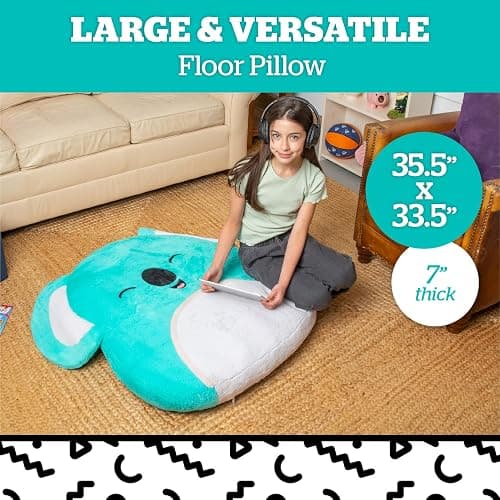 BigMouth x Squishmallows Original Inflat-A-Pal, Inflatable Floor Pillow, Jumbo Animal Cushion Lounger for Kids - Kevin the Koala thumbnail 3