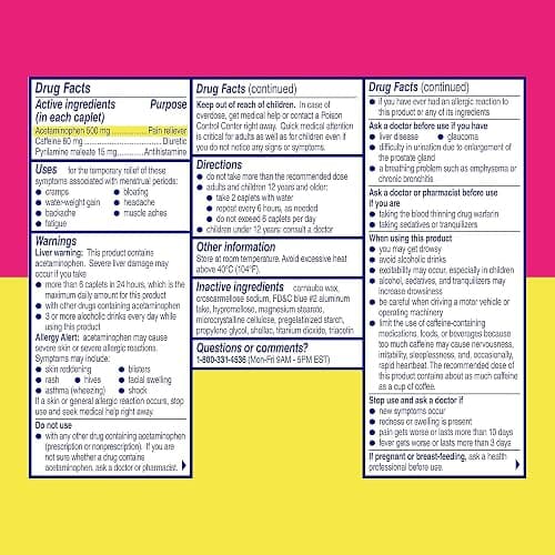 Midol Complete Menstrual Pain Relief Caplets, 40 Count - Provides Cramp, Headache, and Bloating Relief thumbnail 10