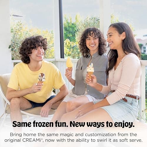 Ninja CREAMi Scoop & Swirl Ice Cream Maker, Soft Serve Desserts, Sorbet, Milkshakes, Frozen Yogurt and More, 13-in-1 Programs, Includes Handle and Two 16 oz 2-in-1 Pints, NC701 thumbnail 14