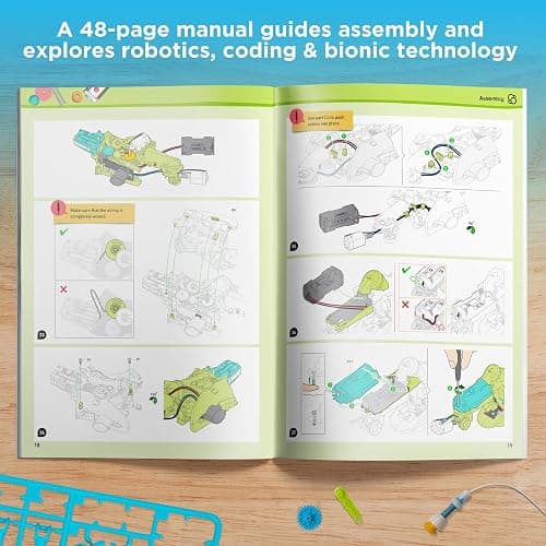 Thames & Kosmos My Robotic Pet: Coding Chameleon STEM Building & Experiment Kit | Color-Sensing Coding Robot for Boys & Girls Ages 8+, Screen-Free Educational Fun, Robotic Reptile with 3 Play Modes thumbnail 6
