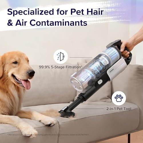 LEVOIT Cordless Vacuum Cleaner, Stick Vac with Tangle-Resistant Design, Up to 50 Minutes, Powerful Suction, Rechargeable, Lightweight, and Versatile for Carpet, Hard Floor, Pet Hair, LVAC-200 thumbnail 5