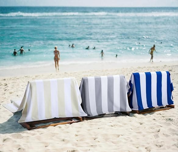 WILFA Extra Large Beach Towel - Oversized Mircofiber Beach Towel 40'' x 70'', XL Striped Lightweight Pool Towel, Big Cabana Swim Travel Towel for Adults Mens Women,Pink thumbnail 7