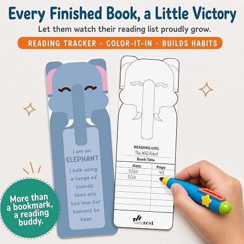 Only Zest 100 Quality Bookmarks for Kids – 2x6 inches – Multiple Designs | Fun Bulk Book Marks for Reading, Classroom Rewards, Student Gifts, Teacher Supplies thumbnail 8