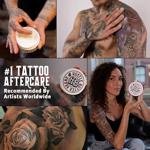 Hustle Butter Tattoo Aftercare 5oz Tattoo Balm, Heals + Protects New Tattoos and Rejuvenates Older Tattoos - 100% Vegan Cream No-Petroleum thumbnail 7