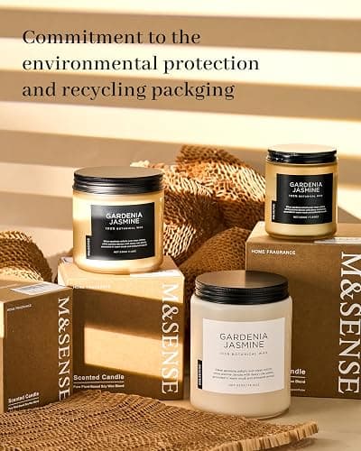 M&SENSE Mango Pineapple Scented Candle, 19.4oz Non Toxic Natural Soy Wax 110 Hours Long Lasting Burn Fruit Scent Summer Gifts for Housewarming, 2 Wick Aromatherapy Candle for Women Men Family Friends thumbnail 9