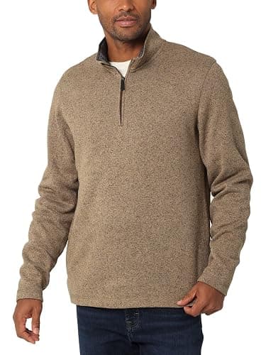 Wrangler Authentics mens Long Sleeve Fleece Quarter-zip - Image 1