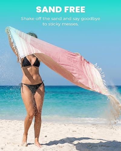 Turkish Beach Towels Vacation Essentials Quick Dry Sand Free Women Happy Birthday Gift Ideas Mom Mother Wife Sister Her Teacher Best Friend Retirement 50th 40th 30th Godmother Proposal thumbnail 4