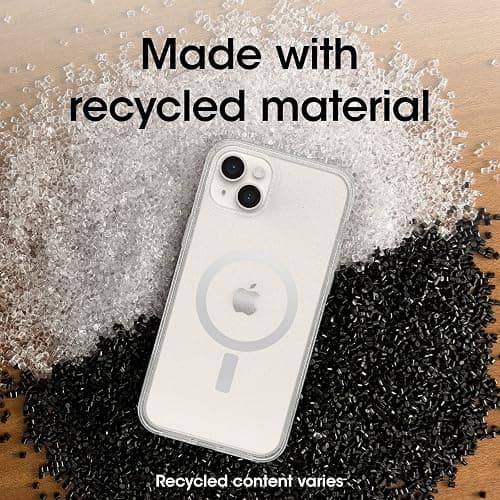 OtterBox iPhone 14 Plus Symmetry Series+ Case - STARDUST (Clear/Glitter), ultra-sleek, snaps to MagSafe, raised edges protect camera & screen thumbnail 7