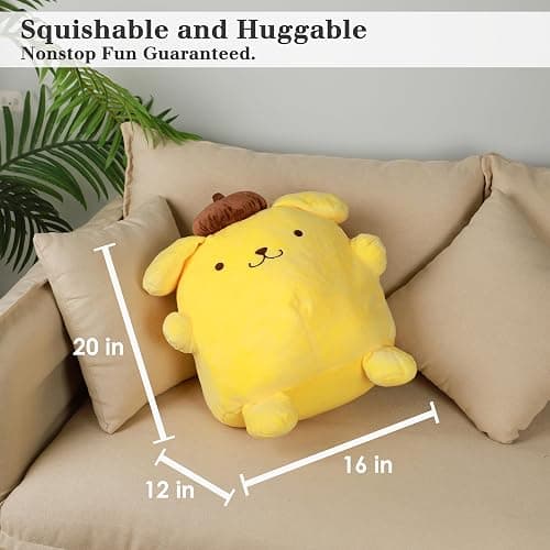 Juju Yellow Kawaii Plush (20 in) - Cute Stuffed Animal Kawaii Plushies - Peluche Big Stuffed Animals Plushie - Peluches Grandes Cute Plushies - Cool Stuff Plush - Plushy (Hpy) thumbnail 3