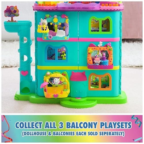 DreamWorks GABBY'S Dollhouse, Cakey’s Fruit Smoothie Balcony Playset, 8-Pcs with Toy Figures, Dollhouse Accessories & Sensory Play, Kids Toys for Girls & Boys 3+ thumbnail 6