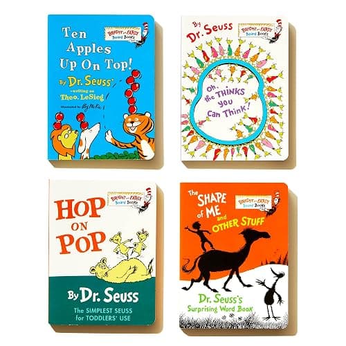 The Little Blue Boxed Set of 4 Bright and Early Board Books: Hop on Pop; Oh, the Thinks You Can Think!; Ten Apples Up On Top!; The Shape of Me and Other Stuff thumbnail 3