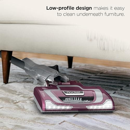 Shark HV322 Rocket Pet Plus Corded Stick Vacuum with LED Headlights, XL Dust Cup, Lightweight, Perfect for Pet Hair Pickup, Converts to a Hand Vacuum, with (2) Pet Attachments, Bordeaux/Silver thumbnail 3