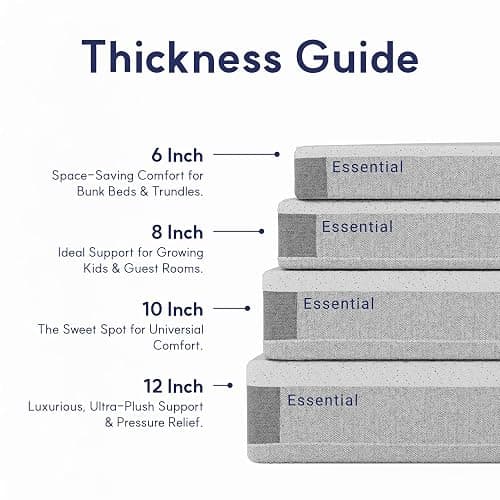 LIFEMENT 10 Inch Twin Mattress for Kids, Bamboo Cover Memory Foam Bed | Medium Firm Memory Foam Mattress in a Box, Breathable Bamboo Cover, Pressure Relief, Fiberglass Free, CertiPUR-US Certified thumbnail 2
