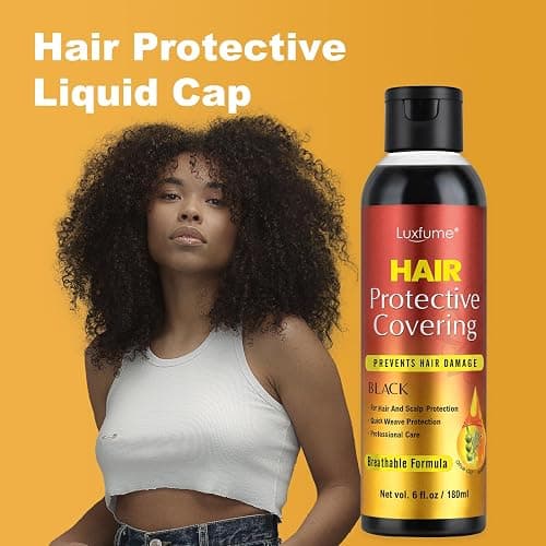 Luxfume Quick Weave Protective Shield, Weave Glue for Quick Dry, Hair Protective Liquid Cap for Hair and Scalp Protection, Easy to Apply and Comfortable (6.oz,Black) thumbnail 7