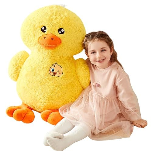 IKASA Large Duck Stuffed Animals Giant Soft Plush Toy,Cute Huge Jumbo Kawaii Fluffy Plushy Big Size Fat Oversized Plushie,Gifts for Kids - Image 1