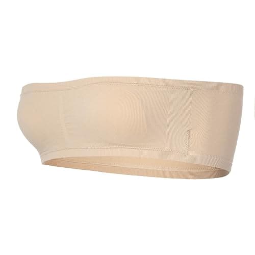Popular Girl's Bandeau Bra with Removable Padding - Strapless Tube Bra for Girls and Teens, Seamless thumbnail 3