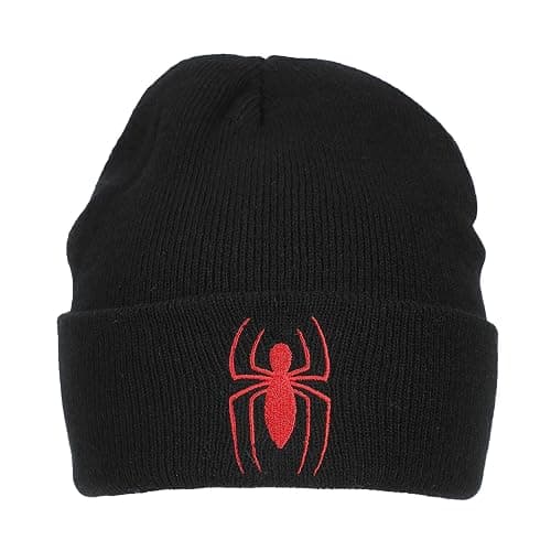 Spider-Man Spiderman Logo Embroidery Standard Cuff Acrylic Knit Beanie Cuff Beanie thumbnail 6