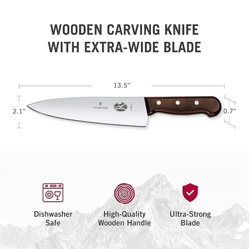 Victorinox Wood 8 Inch Chef's Knife, Straight Edge, Wood Handle thumbnail 3