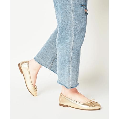 Gasfly Women's Shine Ballet Bow Dressy Flats Round Toe Slip On Foldable Flats Dress Work Shoes for Business Casual Office thumbnail 6