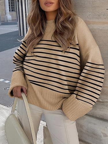 ANRABESS Women's Oversized Sweaters 2026 Long Sleeve Fuzzy Knit Casual Chunky Pullover Sweater Fall Outfits Clothes thumbnail 3