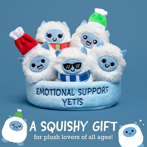 WHAT DO YOU MEME? Emotional Support Yetis by Relatable, Cuddly Plush Toys and Stuffed Animals, Funny, Includes 5 Plushies with Basket, Cute Stocking Stuffer for All Ages thumbnail 6