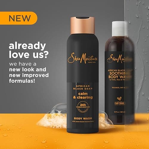 SheaMoisture African Black Soap Body Wash Calm and clearing body wash for 24H Visible Moisture for Healthy, Glowing 18 Oz thumbnail 3