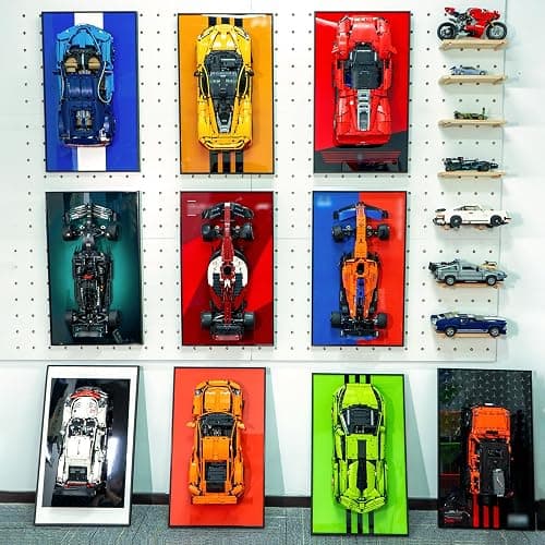 Display Wallboard for Lego Technic Mercedes-AMG F1 W14 E Performance 42171 Race Car, Compatible with Mercedes F1, Ideas for Lego Car Wall Mount Display Enthusiast, Size:19.7X 31.5in, No Model! thumbnail 7