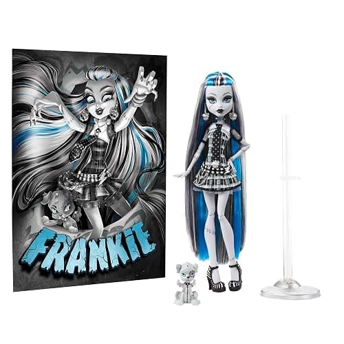 Monster High Doll, Frankie Stein in Black and White, Reel Drama Collector Doll, Doll-Size and Life-Size Posters, Horror Flick Theme, Toys and Gifts (HKN29) thumbnail 5