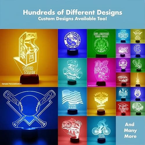 Custom University of Kansas Jayhawks Basketball Jersey LED Sign Night Light Lamp with Remote and Personalized Name or Image, Officially Licensed from the CLC by Mirror Magic Gifts, Made in the USA thumbnail 9