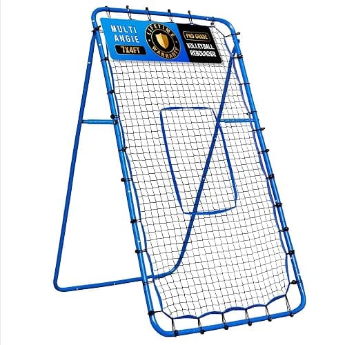 Volleyball Baseball Rebounder Net, Softball Rebounder Pitchback Net Quick Adjustments, Quick Adjustments Lacrosse Bounce Back Practice Equipment, Ideal for Outdoor Indoor and Backyard Training - Image 1