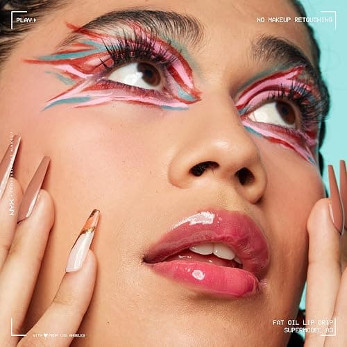 NYX PROFESSIONAL MAKEUP Fat Oil Lip Drip, Moisturizing Lip Oil Gloss, Vegan Tinted Formula, Up to 12 HR Hydration - Supermodel (Shimmering Magenta) thumbnail 8