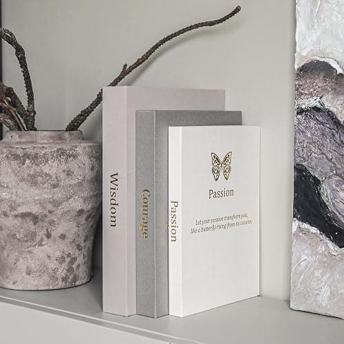Decorative Books for Home Decor - Decorative Books for Coffee Table, Linen - Minimalist - Aesthetic - Fake - Faux Books for Decoration, Photo Storage and Keepsake Box, Motivational Animal Theme thumbnail 3