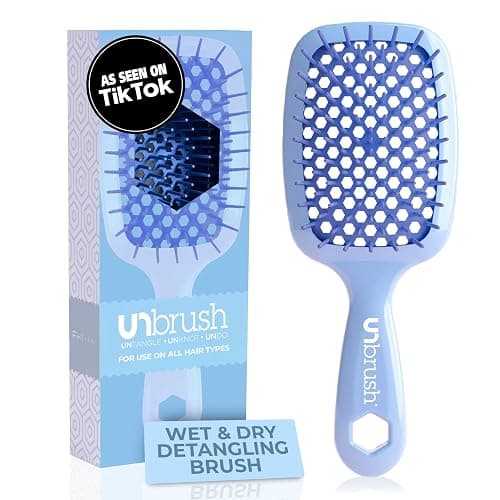FHI Heat UNbrush Detangling Brush for Pain-Free Brushing on All Wet or Dry Hair Types — Durable DuoFlex Anti-Static Bristles, Lightweight Handle, Vented Hair Brush - Image 1