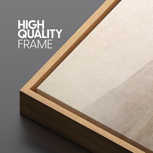 SIGNLEADER Framed Canvas Print Wall Art Set Minimal Neutral Mountain Landscape Illustrations Minimal Decorative Bohemian for Living Room, Bedroom, Office - 16"x24"x3 Natural thumbnail 5