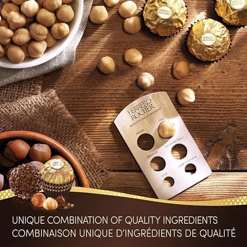 FERRERO ROCHER Fine Hazelnut Milk Chocolate Gift Box; 48 Count; Ideal Hostess Gift; 600g thumbnail 7