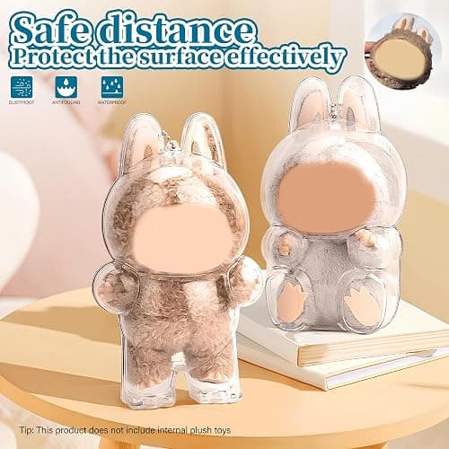 Protective Case for LABUBU, The Monsters Exciting Macaron Acrylic Display Case Clear Protective Cover for Standing Figure thumbnail 3