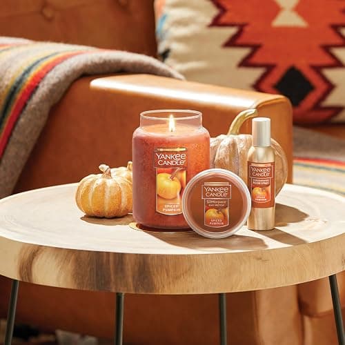 Yankee Candle Scented Candle, Spiced Pumpkin, Original Large Jar Candle, 110-150 Hours of Burn Time, 22 oz. thumbnail 4